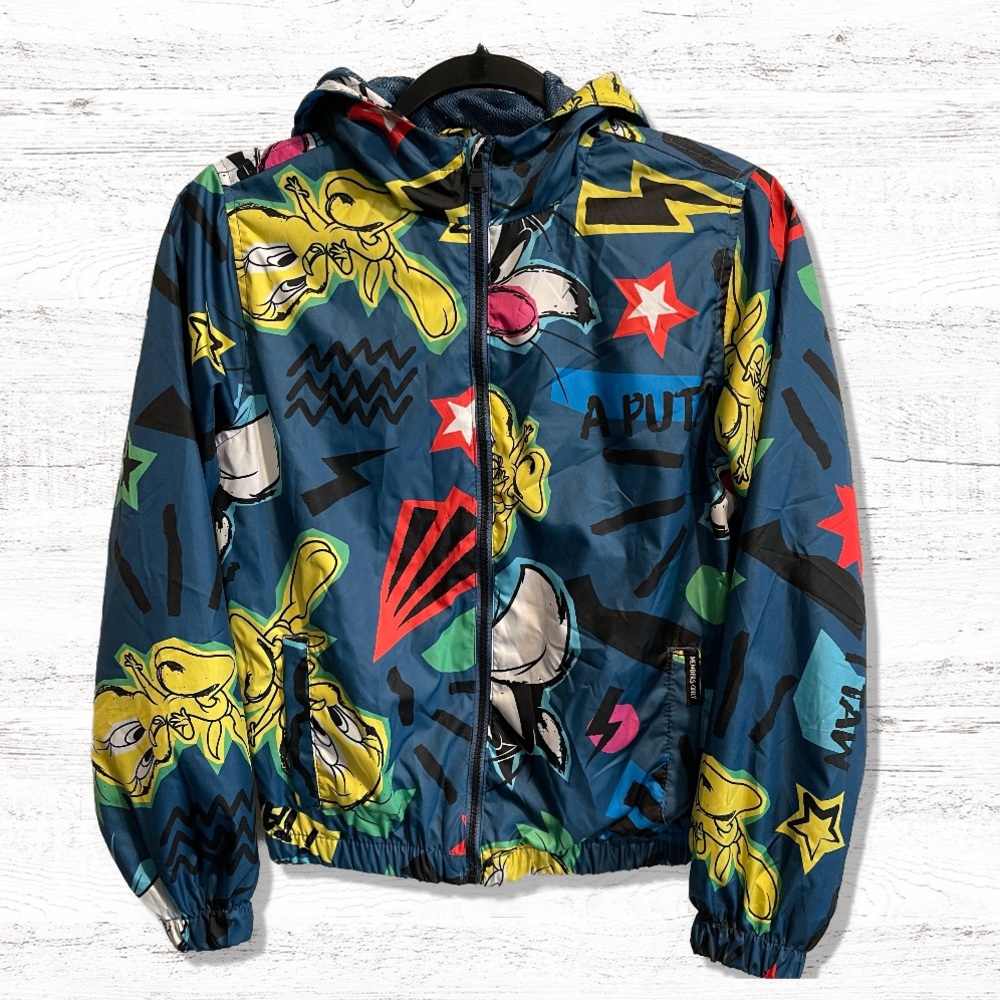 MEMBERS ONLY Rare Looney Tunes Windbreaker Kids Size 14/16 XL